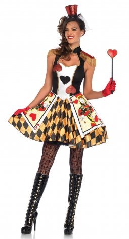 Costume Da Fanciulla Di Cuori Per Adulto Donna Regina Di