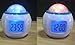 Towallmark Sky Star Night Light Projector Lamp Bedroom Clock Alarm Music, 10.4 * 8.2 * 10.2cm (0621)