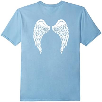Mens Angel Wings Costume T-Shirt (Back Print) Small Baby Blue