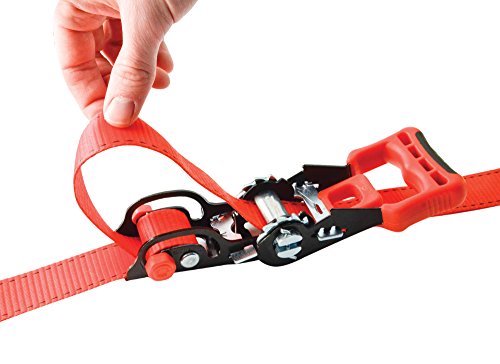 Erickson 31423 Sliding Ratchet Strap (with Cap Locks, 1 1/4" x 8', 2000 lb.), 2 Pack