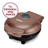Dash DMW001CU Mini Maker Iron for for Individual Waffles, Paninis, Hash browns, other on the go Breakfast, Lunch, or Snacks, Copper