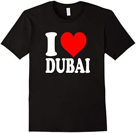 Men's I Love Dubai Tshirt 2XL Black