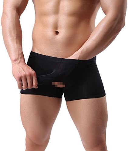 GuPoBoU168 Mens Cool Ice Silk Funny Open Elephant Nose Thongs Underwear