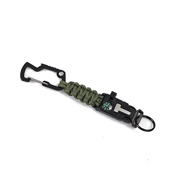 Campsnail-550-Paracord-Keychains-multifunctional-EDC-Survival-Lanyard-with-Carabiners-Fire-starter-Whistle-Compass-and-bottle-opener Campsnail-550-Paracord-Keychains-multifunctional-EDC-Survival-Lanyard-with-Carabiners-Fire-starter-Whistle-Compass-and-bottle-opener