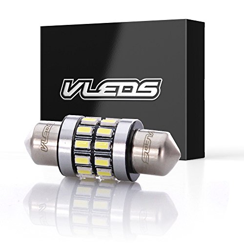 VLEDS 1pc 170lm 29mm 6000K White 3022 DE3022 DE3021 360° High Output 24 LED Festoon Bulb