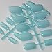 24pcs/set Long Curved Fake Nails Light Lake Green Nail Art Decoration False Nails Pretty Press-On Nails Full Wraps 169M