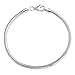 Adabele 1pc Genuine Real Sterling Silver Charm Bracelet 8.5 inch Hypoallergenic Snake Chain Compatitle with Pandora All European Charm Beads Mom Birthday Mother's Day Gift SS226-5