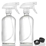 Glass Spray Bottle, Niuta 16 OZ Clear Glass Empty