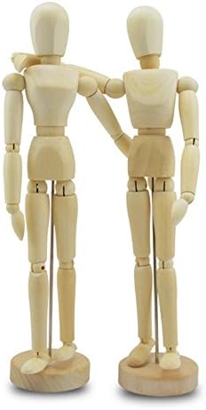 Choeko Wooden Human Mannequin Two Kinds of Unisex 8.5 Inches Tall