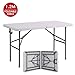 Romatlink Collapsible Folding Rectangle Table, Portable and Adjustable Height Desk Use for Backyard, Party, Indoor or Outdoor Activities, White-New