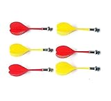 Yanseller 6 Pack Magnetic Darts for Magnet Dartboard(3 Red+3 Yellow)