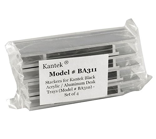 Kantek Aluminum Stackers for Letter Trays, 4 Brackets per Set (BA311)