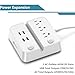 iClever BoostStrip Surge Protetcor Muti Outlets Power Strip with SmartID USB Charging Port (3 AC Outlets + 4 USB, White1)