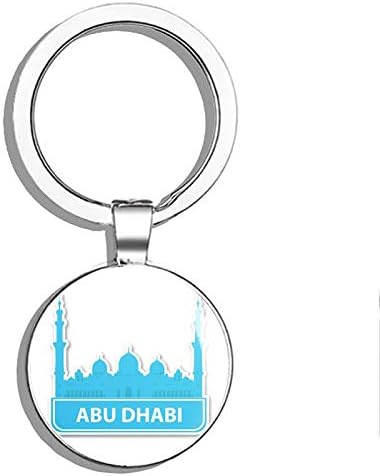 1080 GraphicsAbu Dhabi Metal Round Metal Key Chain Keychain Ring
