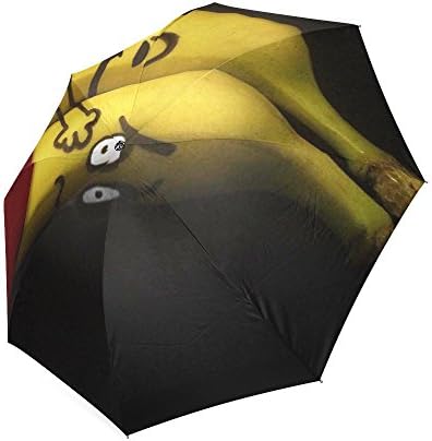 Customized Unique Banana Pattern Folding Rain Umbrella/Parasol/Sun Umbrella