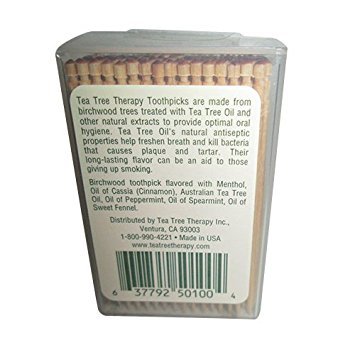 Tea Tree Therapy, Toothpicks Mint Tea Tree, 100 Count