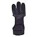 EAmber Archery Shooting Gloves,Three Finger Durable Cow Leather Protective Archery Gloves for Recurve Bows Hunting Finger (M 8cm) (M 8cm)