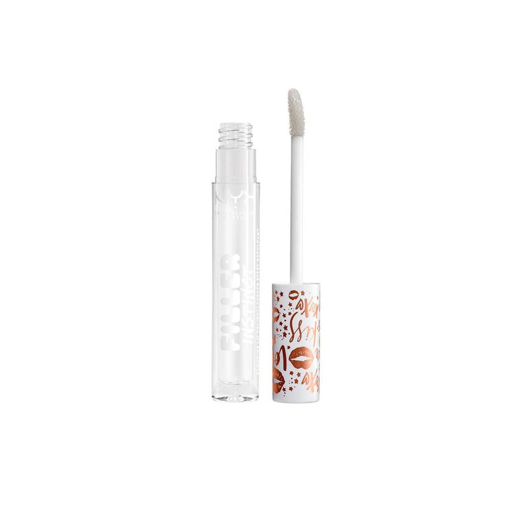 NYX Professional Makeup Filler Instinct Plumping Polish, Shimmery Lip Gloss, Hydrating & Conditioning, Vegan Formula, 2.5 ml, Shade: Let's Glaze