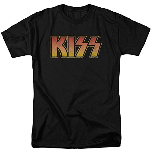 KISS Classic Logo Hard Rock Music Band Adult Mens T-shirt Black (X-Large)