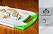 Dutis 3-Piece Dishwasher Safe Plastic Cutting Board Set with Non-Slip Feet and Drip Juice Groove, White with Lime Green