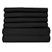 Full Size Bed Sheets - 6 Piece 1500 Supreme Collection Fine Brushed Microfiber Deep Pocket Full Sheet Set Bedding - 2 Extra Pillow Cases, Great Value, Full, Black