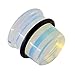 ZS Single Flare Clear Opalite Moonstone Ear Plugs and Tunnels with O-Ring Stretcher Expander Pair (5/8