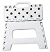 ORGALIF Heavy Duty Folding Step Stool with Anti Slip Dots and Strong Support Ladder for Adults and Kids (White)