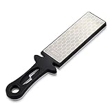 Sungwoo Knife Sharpener Stone Handheld 400/1000grit Double Sided Diamond Sharpening Stone for Knife and Scissor (Black+White)
