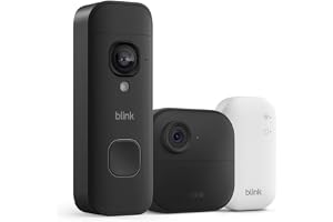 Blink Outdoor 4 and Battery Doorbell 2K+ (newest model) — Two-year battery 1080p camera and 2K battery doorbell. Sync Module
