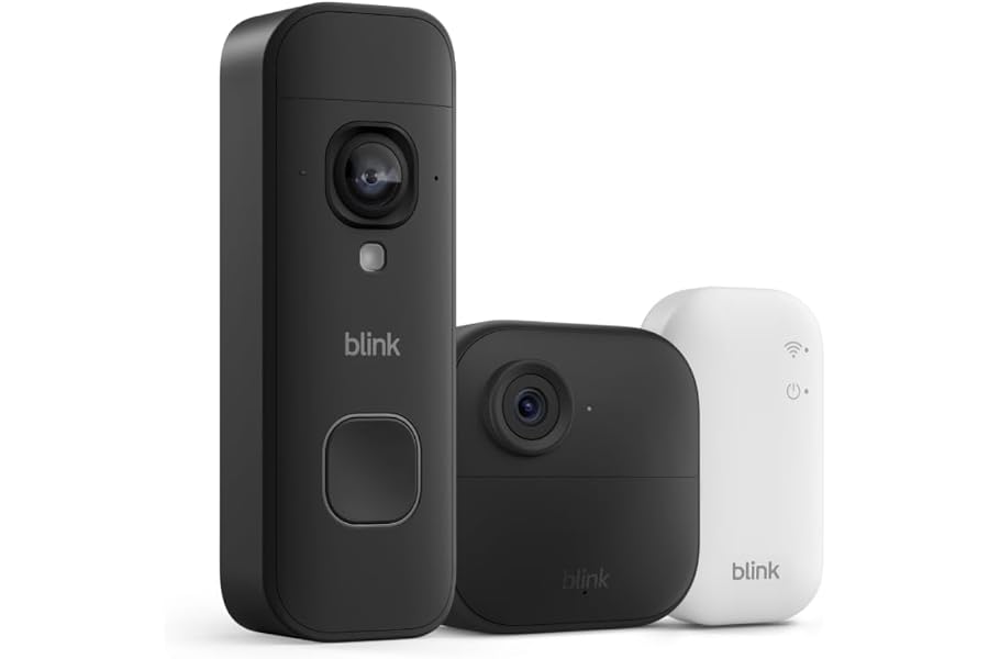 Get It Now Blink Outdoor 4 and Battery Doorbell 2K+ (newest model) — Two-year battery 1080p camera a