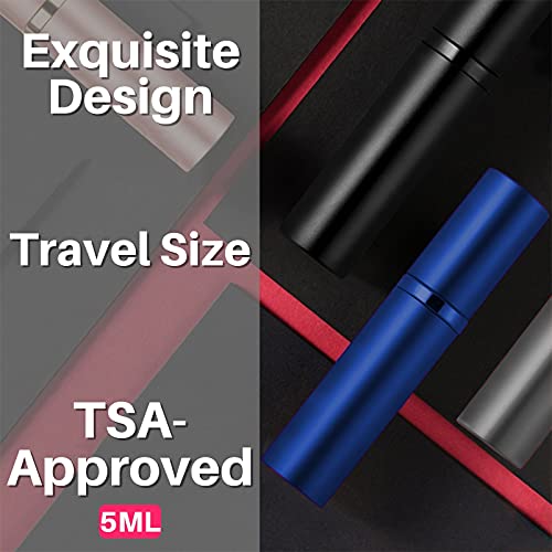 BRARIOS Refillable Portable Mini Perfume Atomizer for Travel, 5ml Luxury Empty Leakproof Pump Perfume Spray bottle Atomizer for Man and Woman (Z-Black) 3 BRARIOS Refillable Portable Mini Perfume Atomizer for Travel, 5ml Luxury Empty Leakproof Pump Perfume Spray bottle Atomizer for Man and Woman (Z-Black)