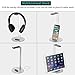 VESHOW Aluminum Headphone Stand Headset Hanger - Gaming Headset Holder for Desk, Earphone Mount with Silicone Phone Tablet Stand for All Over-Ear Headphones