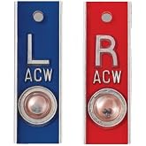 X-Ray Aluminum Markers Beads - Red/Blue Set, 1/2" Lead Letters "L" &amp; "R" | Personalize with 1 to 3 Letters or Numbers. Bubble indicator with positioning beads to demonstrate which angle scan was taken