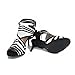 Wonvatu Women Sexy Peep Toe Pumps Zebra Dress Sandal Black and White Gladiator Shoes