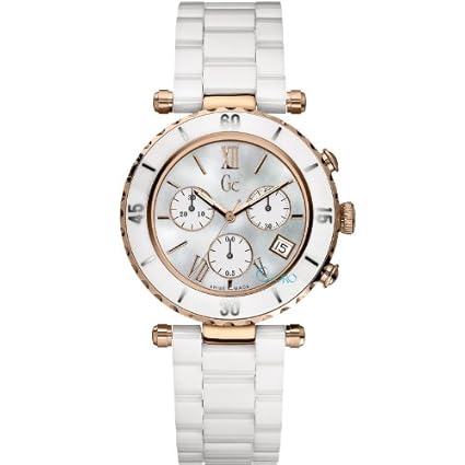 Guess Collection 34mm Stainless Steel Case Rose Gold Gold Plated Stainless Steel Synthetic Sapphire Womens Watch - X35015L4S
