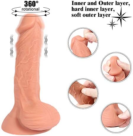 Women Adult Toys for Pleasure Dicks 7.68 Inch Rechargeable Lightweight Medical Silicone Wand with 10 Powerful Vibrations for Beginner Massage