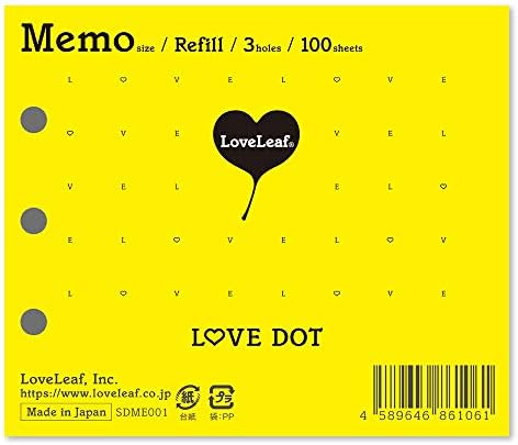 ラブリーフ システム手帳 リフィル メモ帳 Loveドット方眼 3穴 A5 バイブル Hb Wa5 対応 100枚 Sdme001