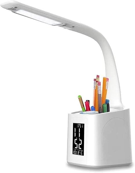 Amazon Co Jp 学習ランプ置時計 Ledデスクタッチコントロールアイプロテクションベッドサイドデスクライト Usb充電ポート 子供用ランプペンホルダー目覚まし時計色付きabsプラスチックナイトライト 色 A ホーム キッチン