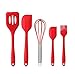 Utensils Set, 12-Piece Complete Silicone Baking & Cooking Kitchen Tools Set, Cookware Set, BBQ, Kitchen Gadgets - Red - Utensilios de Cocinas