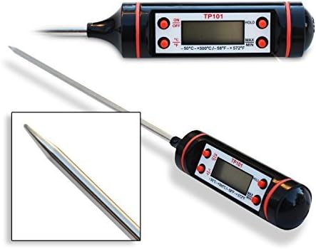 Smart Homes Digital Meat Thermometer - Ideal Cooking Oven Temperature Probe For Food, Grill, BBQ Readings | Auto Shut-off For Maximum Battery Life (BLACK)