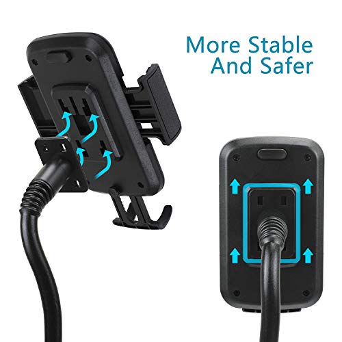 Co-Goldguard Car Cup Holder Phone Mount,[Upgraded ] Adjustable Universal Gooseneck Car Cup Cell Phone Stand Compatible with iPhone 12/11 XS Max XR 8 Plus 7 Plus Samsung Galaxy Note 10 Plus S9,Black