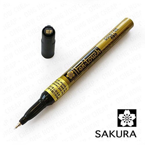 Sakura - Pen-Touch Paint Marker - Extra Fine 0.7mm - Gold - 12 Pack