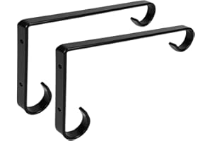 HOMYDOM Plant Hangers 6 Inch Planter Hooks Plant Hanger Bracket, Lantern Hooks for Wall Outdoor Iron Wall Hooks Indoor Curved Wall Hook for Planter, Lantern, Bird Feeders (2 Packs)
