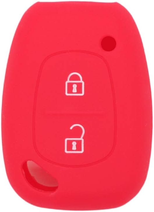 BROVACS Silicone Cover Protector Case Holder Skin Jacket Compatible with RENAULT NISSAN VAUXHALL OPEL 2 Button Remote Key Fob CV9351 Red