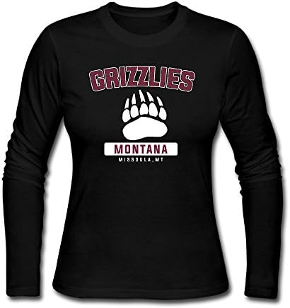 Women's Montana Grizzlies Campus ICon Long Sleeves Tshirt Black