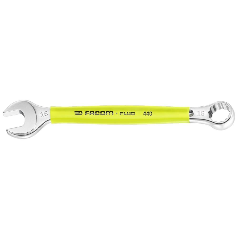 FACOM 440.5, 5HF Series Fluo 440F Metric Combination Wrench, 5.mm Size, 115 mm Length