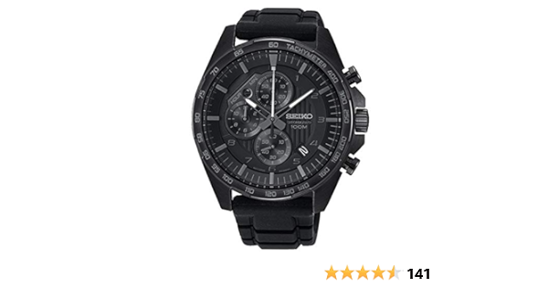Amazon.com: Seiko Men's Runner (NOS) Stainless Steel Quartz Watch with  Silicone Strap, Black, 22 (Model: SSB327P1) : Clothing, Shoes \u0026 Jewelry