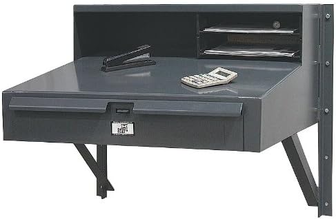 Wall Mounted Desk, 30 x 27 x 28 In, Gray
