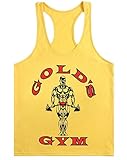 MITIAO Men GOLO GYM Fitness BodyBuilding Tank Y Back Stringer Yellow Red L
