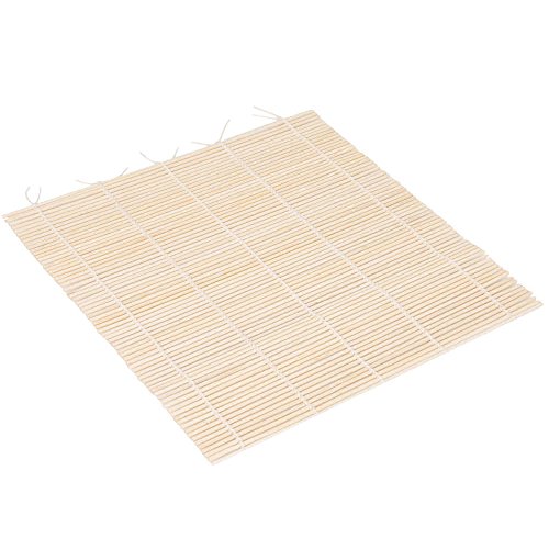 Rounded Bamboo Sushi Rolling Mat light brown